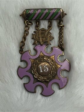 Vintage 1956 Daughters of Rebekah 15-Year Service Medal Pin